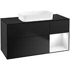 Villeroy & Boch Tvättställsskåp Finion med 3 Lådor Hylla och Bänkskiva för Fristående F712GFPD
