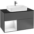 Villeroy & Boch Tvättställsskåp Finion med 2 Lådor Hylla och Bänkskiva för Ytmonterat G362GFGK