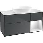 Villeroy & Boch Tvättställsskåp Finion med 3 Lådor Hylla och Bänkskiva för Fristående från Artis Collaro FA71MTHG