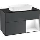 Villeroy & Boch Tvättställsskåp Finion med 2 Lådor Hylla och Bänkskiva för Fristående G662GFHG