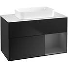 Villeroy & Boch Tvättställsskåp Finion med 2 Lådor Hylla och Bänkskiva för Fristående G661GKPD