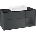Villeroy & Boch Tvättställsskåp Finion med 3 Lådor Hylla och Bänkskiva för Fristående F302HGHG