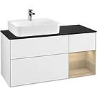 Villeroy & Boch Tvättställsskåp Finion med 3 Lådor Hylla och Bänkskiva för Ocentrerat F152PCGF