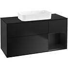 Villeroy & Boch Tvättställsskåp Finion med 3 Lådor Hylla och Bänkskiva för Fristående F712PDPD