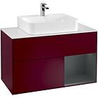 Villeroy & Boch Tvättställsskåp Finion med 2 Lådor Hylla och Bänkskiva för Centrerat G121HGHB