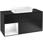 Villeroy & Boch Tvättställsskåp Finion med 3 Lådor Hylla och Bänkskiva för Fristående F292GFPD