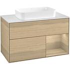 Villeroy & Boch Tvättställsskåp Finion med 2 Lådor Hylla och Bänkskiva för Fristående G661PCPC