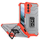 A-One Brand A-One Brand Galaxy S21 FE Skal Kickstand Tough Rugged - Röd