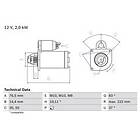 Bosch Startmotor 0 986 023 530