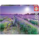 Educa Pussel: Bike in a Lavender Field 1000 bitar