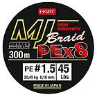 Hart Mj 300 M Braided Line Flerfärgad 0.250 mm