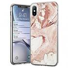 Marble TPU fodral till iPhone XS / iPhone X Rosa