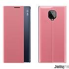 Nya Sleep Case Bookcase Type Case med kickstand-funktion för Xiaomi Redmi Note 9 Pro / Redmi Note 9S Rosa