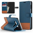 Plånbok 2in1 Läder Telefonväska och Handväska med Kortplatshållare Samsung Galaxy S10e Blå