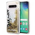 hårt fodral Glitter KLHCS10ROGO Samsung Galaxy S10 Svartguld