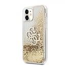 TPU Big 4G Liquid Glitter Gold Case för iPhone 11 Genomskinlig GUHCN61LG4GGO