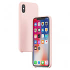 Original LSR-väska flytande silikongummiöverdrag för iPhone XS Max Rosa