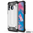 Hybrid Armor Case Tufft Robust Skal till Samsung Galaxy M30 Silver