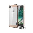 Slim Ultra-Thun Borstad TPU Metal Design Dual Layer Armor Cover iPhone 7/8 Kaffe