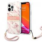 GUHCP13LKMABPI iPhone 13 Pro hardcase Marble Strap Collection Rosa