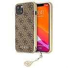 GUHCP13MGF4 GBR iPhone 13 hårt fodral 4G Charms Collection Brun
