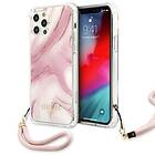 TPU Marble Case till iPhone 12/12 Pro Rosa GUHCP12MKSMAPI