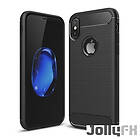 Carbon Case Flexible Cover TPU Case for iPhone XR Svart