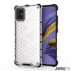 JollyFX Honeycomb Case rustning omslag med TPU Bumper till Galaxy S20 Plus Genomskinlig