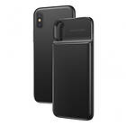 1 1 2-Piece Cover Elegant Phone Case Power Bank Ryggsäck 5000 mAh med trådlös laddning för iPhone X Svart