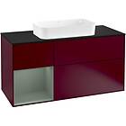 Villeroy & Boch Tvättställsskåp Finion med 3 Lådor Hylla och Bänkskiva för Fristående Tvättställ F292GMHB