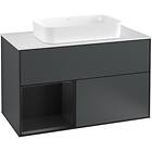 Villeroy & Boch Tvättställsskåp Finion med 2 Lådor Hylla och Bänkskiva för Fristående Tvättställ F241PDHG