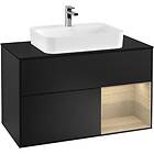 Villeroy & Boch Tvättställsskåp Finion med 2 Lådor Hylla och Bänkskiva för Ytmonterat Tvättställ F372PCPD