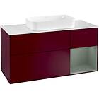 Villeroy & Boch Tvättställsskåp Finion med 3 Lådor Hylla och Bänkskiva för Fristående F301GMHB