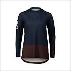 POC Maillot de cyclisme W'S MTB Pure Lsjersey Turmaline Navy/Axinite Brown M