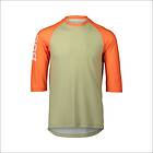 POC Cykeltröja MTB Pure 3/4 Jersey Prehnite Green/Zink Orange S