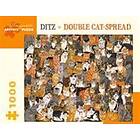 Ditz Double Cat-Spread 1000-Piece Jigsaw Puzzle