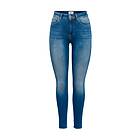 Only Jeans onlBlush Life Mid Sk Ank Raw Blå W27/L32