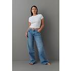 Gina Tricot Low wide jeans Mid blue 34 Female