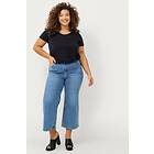 Ellos Jeans Olivia Cropped Flare Blå 50