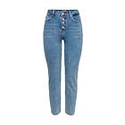 Only Jeans onlEmily HW ST CR Ank Raw Btn Blå W26/L34