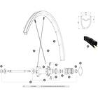 Mavic Kysrium Elite Ust 2018 Rear Left 10 Units Spokes Svart 301 mm