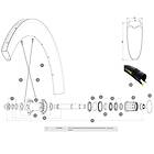 Mavic Spokes Comete Pro Carbon Sl Ust Rear Left 12 Units Svart 261 mm