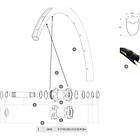 Mavic Spokes Cosmic Elite Ust Disc 2018 Front/rear Left 12 Units Svart 288 mm