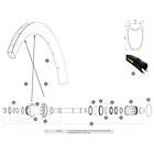 Mavic Spokes Cosmic Pro Carbon Sl C Front/rear Left 12 Units Svart 271 mm