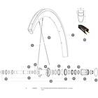 Mavic Spokes Cosmic Pro Carbon 2017-19 Rear Left 12 Units Svart 301 mm