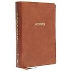 NKJV, Foundation Study Bible, Large Print, Leathersoft, Brown, Red Letter, Comfort Print