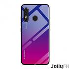 JollyFX Gradient Glass Slitstark täckning med härdat glas bak Huawei P30 Lite Rosa-lila