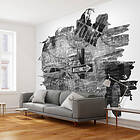 Arkiio Fototapet New York Collage Black-and-white 350x270
