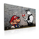 Arkiio Tavla Mario and Cop by Banksy 120x80