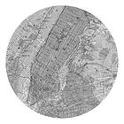 Komar Väggdekor/tapet Ø125 cm Rund wall sticker - Map New York City